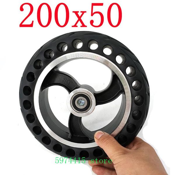 

motorcycle wheels & tires 200x50 mobility scooter wheelchair tyre 8x2" inch solid tire and alloy wheel hub for gas electric vehicle