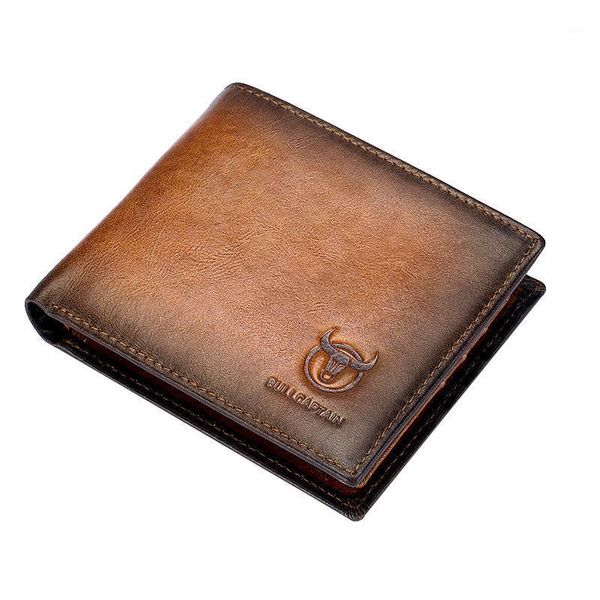 

men's leather anti-theft brush wallet double ultra-thin short multi-card position id bag wallets1, Red;black