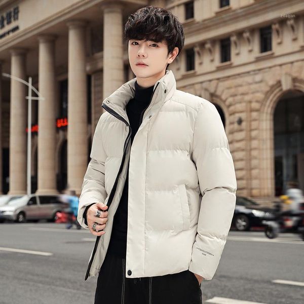 

men's down & parkas cotton padded clothes 2021 korean jacket for men, Black