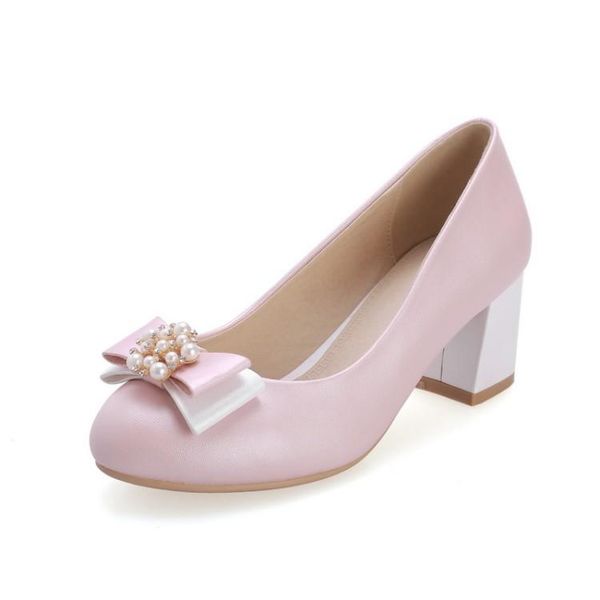 

dress shoes pqecfs big size 33-42 2021 fashion women solid butterfly heels pumps 3 colors, Black