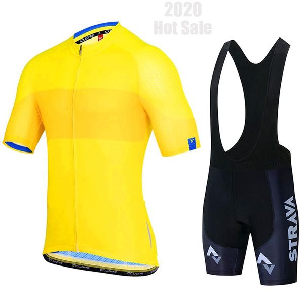 

racing sets strava 2021 men cycling jersey summer short sleeve set maillot 19d bib shorts bicycle clothes sportwear shirt clothing suit, Black;blue