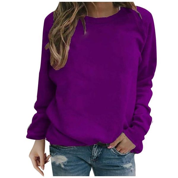 

women's blouses & shirts 2021 auutmn shirt women solid color t-shirt for vintage o neck long sleeve ladies casual pullovers female tshi, White