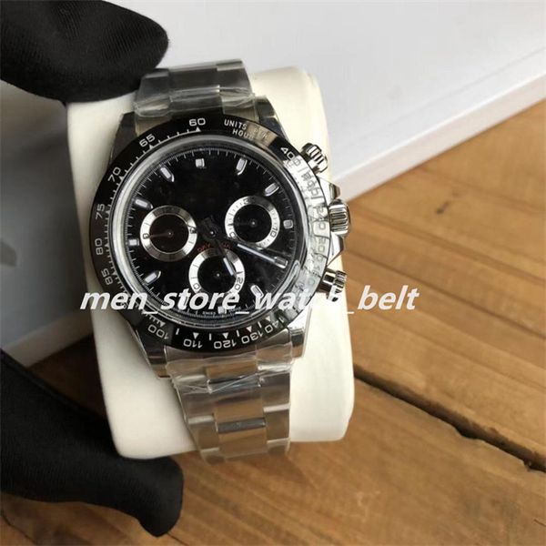 

men's automatic cal.7750 v2 316l steel chronograph mens ceramic bezel 116500 cosmograph men sport bp factory sport dress wristwatch, Slivery;brown
