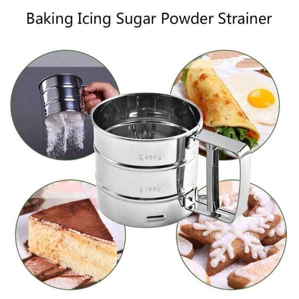 

baking & pastry tools sieve cup powder flour mesh knife decorating bakeware for cakes cake pastr t5q1