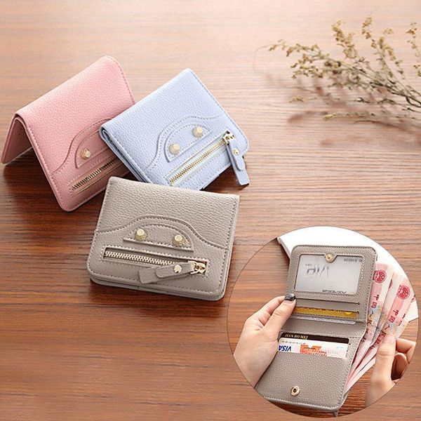 

wallets women and purses leather female wallet case cpom card holder ladies small purse dalfr, Red;black