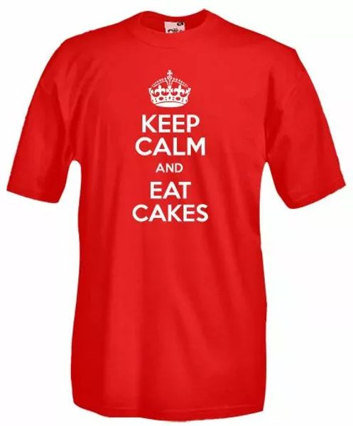 

shirt b41 keep calm and eat cakes ironic t-shirt cup cake, White;black