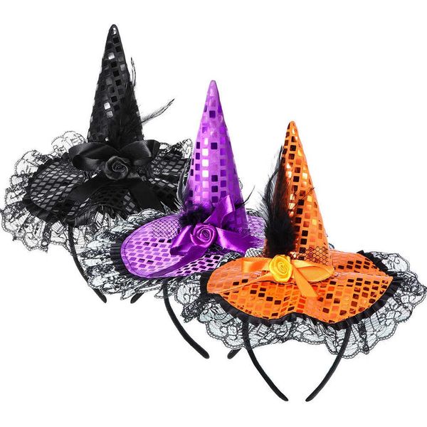 

hat headpiece masquerade witch headband for costume halloween party decoration