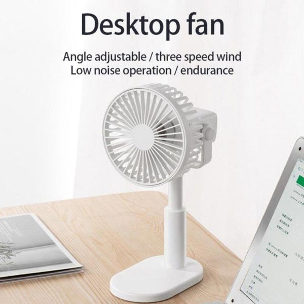 

electric fans 4000mah portable cooling fan low decibel 3 speeds 360 degree all-round rotation rechargeable air type-c charging desktop