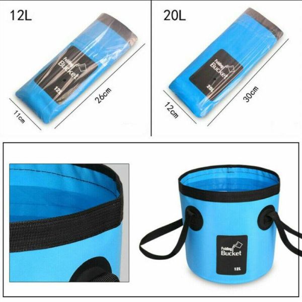 

storage bags fishing bag waterproof 12l/20l beach camping portable collapsible folding bucket