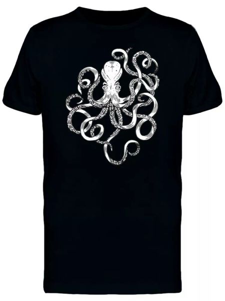 

Eerie Octopus B&W Tee Men's -Image by Shutterstock, White;black