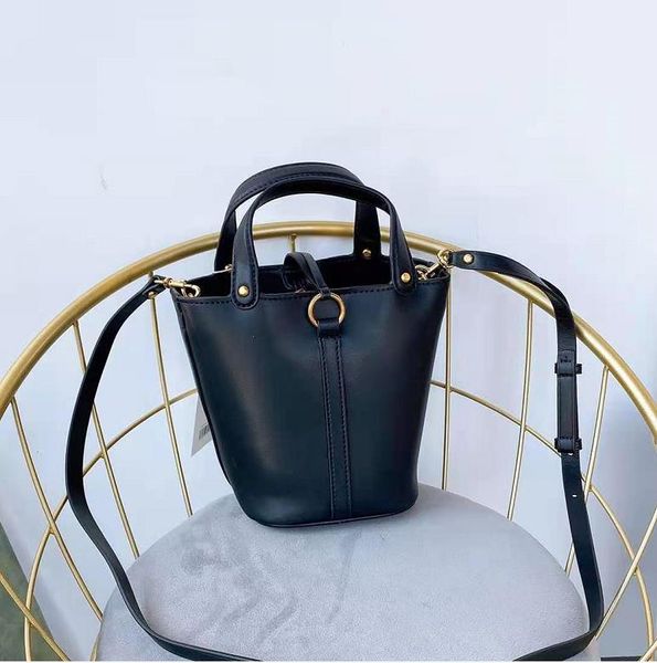 

wholesale and retail women's fashion bucket shoulder bags tote cowhide genuine leather adjustable strap designer high quality