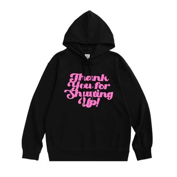 

classic blue plush thickened hoodie for men women in autumn and winter loose bf lazy style american design sense minority top, Black