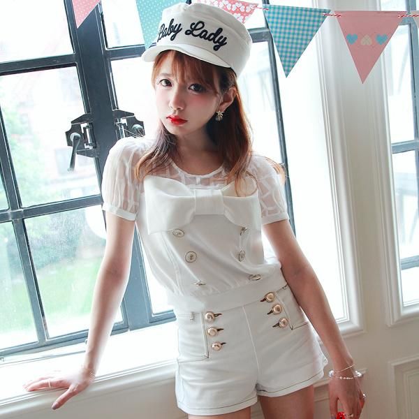 

women's blouses & shirts princess sweet lolita blouse bobon21 original design cute big bowk grid patchwork black white short sleeve chi