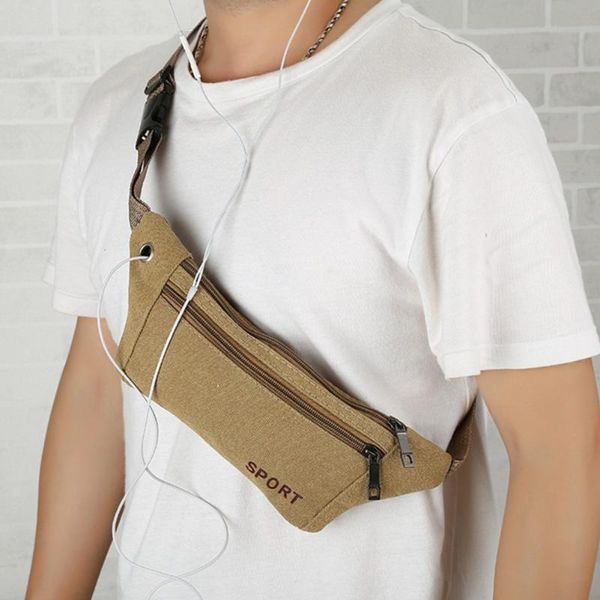 

outdoor bags running phone key waist bag sports jogging fanny holder belt pack canvas for men women fitness cycling pouch