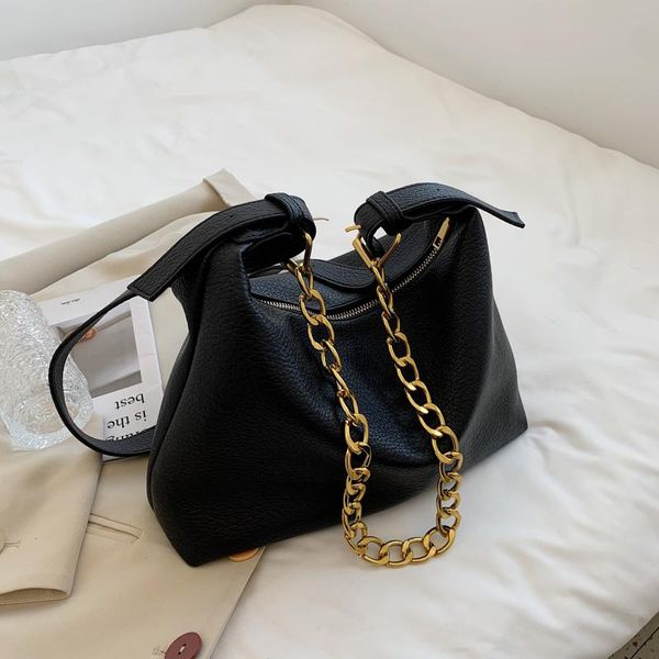 

evening bags simple design female handbag fashion chains handle woman's shoulder crossbody bag modern style big tote lady