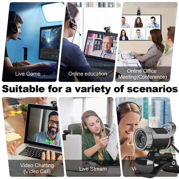 

high-definition 1080p computer camera webcam built-in microphone driver-usb plug-and-play support video call nc99 webcams