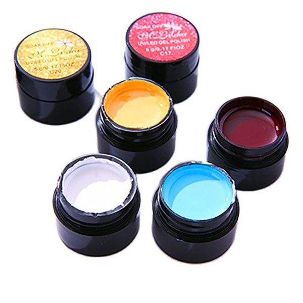 

nail gel 24 colors 5ml art line polish kit for uv/led paint nails drawing lacquer diy painting varnish liner tool $#$, Red;pink