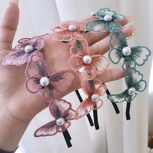Feensticker Schmetterling Kristallperlen Stirnbänder für Frauen Mädchen Blume Haarzubehör Bunte Haarbandkopf Wickel Haare