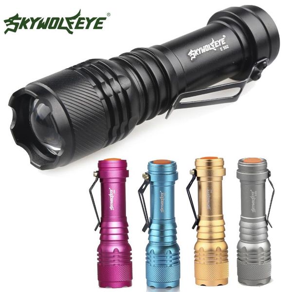 

bike lights 2pcs skywolfeye 2000lm q5 /14500 3 modes zoomable led torch super bright bycicle accessories for