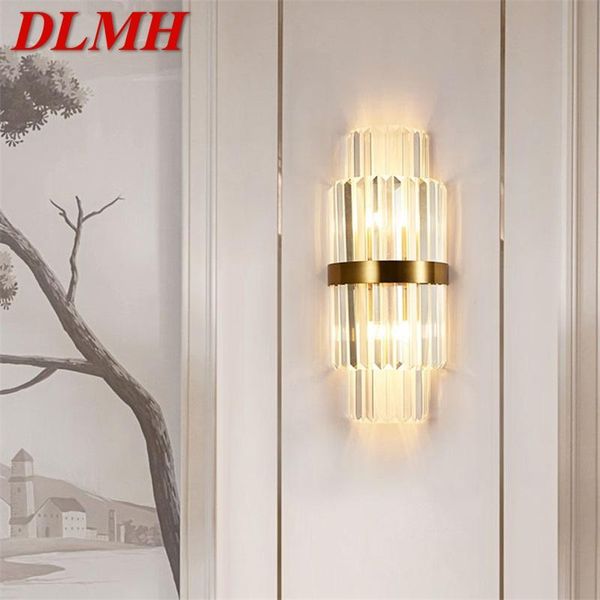 

wall lamps dlmh simple lamp modern led indoor crystal light sconces fixtures decorative for home bedroom