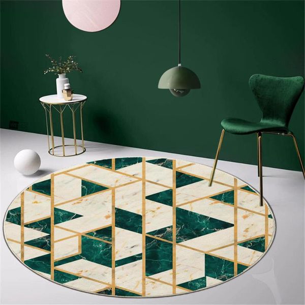 

carpets soft short plush carpet with geometric pattern nordic abstract marble round rug for living room center table luxury