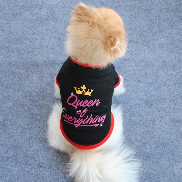 

dog apparel spring and summer leisure style pet clothing comfortable breathable fashion handsome cotton black t-shirt small