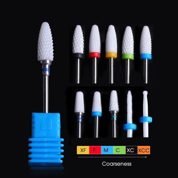 

nail art kits 8 colors and sizes ceramic polishing head-polishing-nail remover-polisher-multifunctional steel push jewelry tool