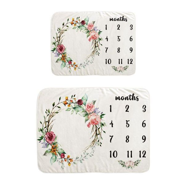 

blankets & swaddling n7me baby monthly record growth milestone blanket born pography props wreath pattern children po creative background