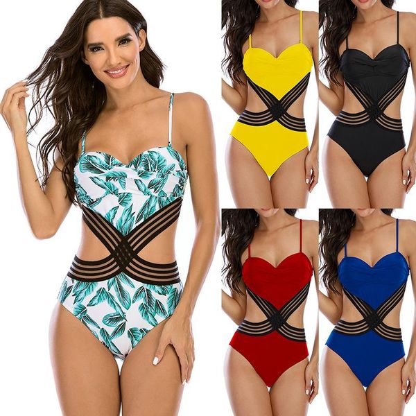 

one-piece suits backless one piece swimsuit women high waist bikini 2021 summer heart-shaped swimwear