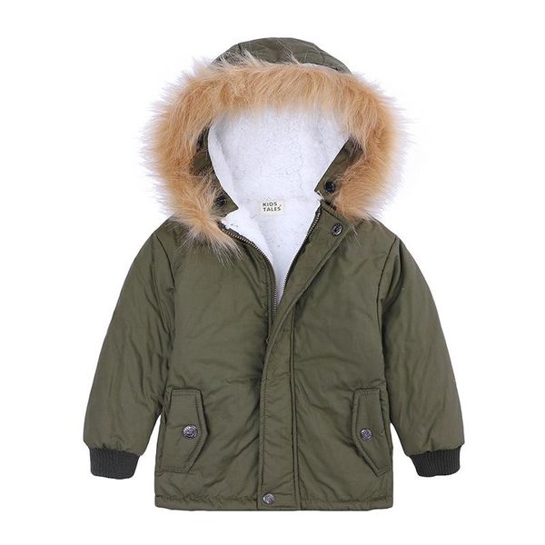 

coat children autumn winter kids warm zipper solid outwear for boys, Blue;gray