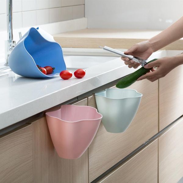 

waste bins kitchen cabinet door hanging trash bin large household coverless plastic storage box washing garbage basket