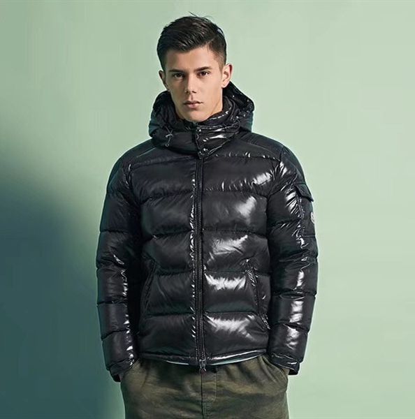 

men nylon short down jacket black grey inside winter fashion male warm hooded zipper coat