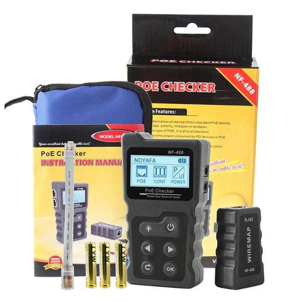 

nf-488 network tester checker test power over the ethernet cat5 cat6 lan detection tool metal detectors