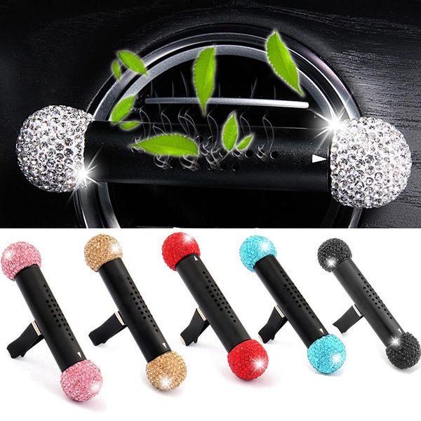 

car air freshener stick creative metal diamond outlet clip solid fragrance