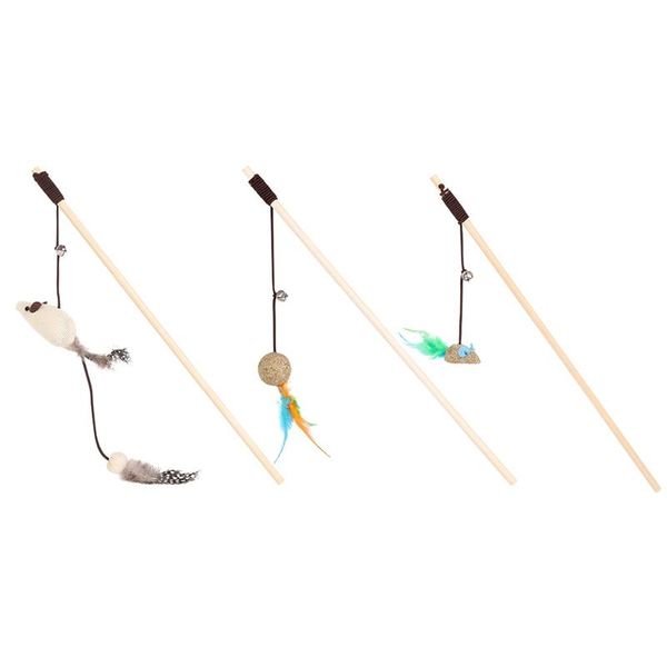 

cat toys pet toy teaser bird feather mouse interactive stick catnip chasing ball for kitten product scratch supplies