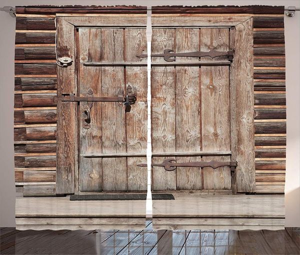 

curtain & drapes rustic curtains timber door in wall of an old log house ancient abandoned building entrance gate living room decor