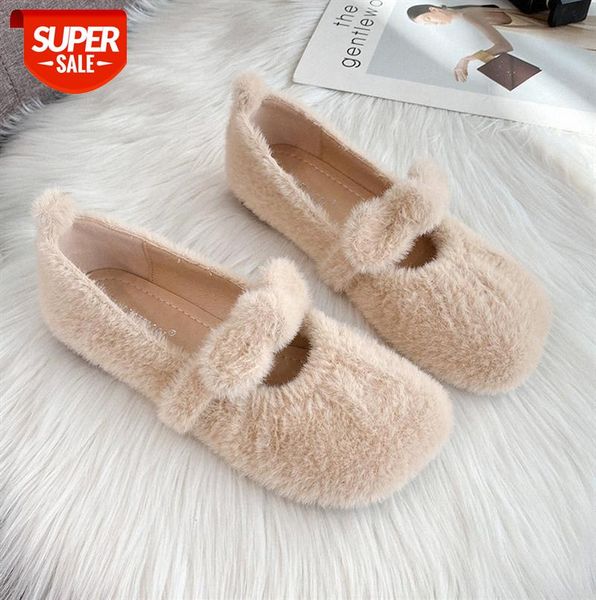 

women's shoes soft-soled plush for outer wear plus velvet cotton-padded shoes, flat-bottomed lazy, peasy #ft38