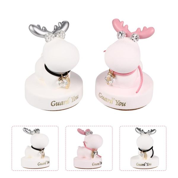 

2pcs resin deer figurine statue tablesculpture ornament decor decorative flowers & wreaths