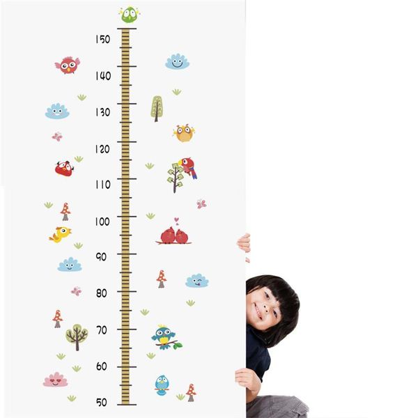 

wall stickers grow up with lovely animals height measure for kids room decoration owlets safari mural art diy pvc home decals