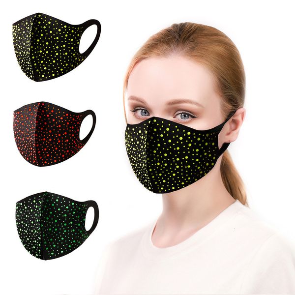 

mask facemask fluorescent drilling process fashion dust-proof air layer star