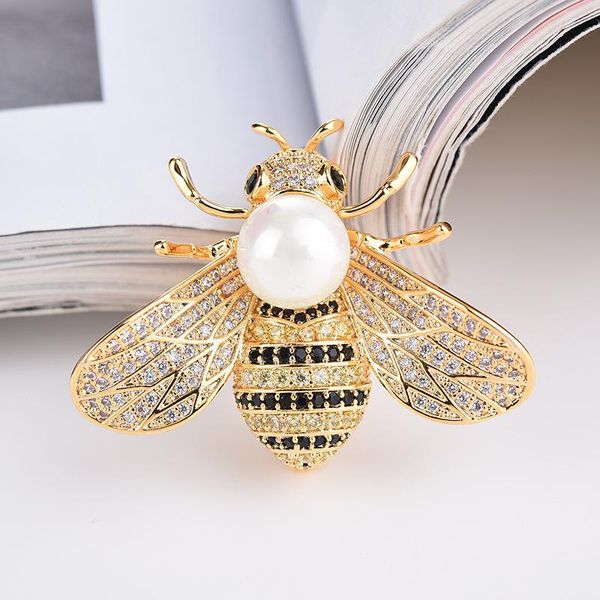 

jewelry pouches, bags bee brooch bird badge insect rhinestone pins party banquet christmas gifts accessories for women girl gift, Pink;blue