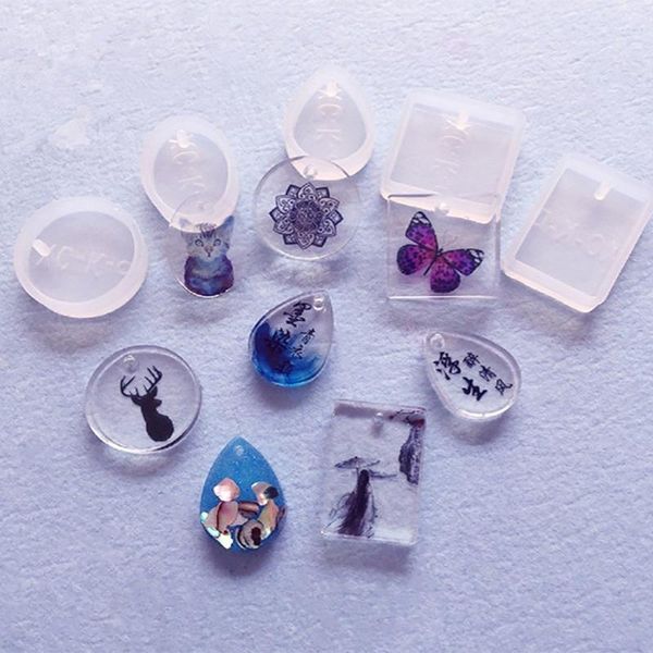 

mats & pads undefined 1set pendant silicone mold resin mould handmade tool epoxy molds jewelry