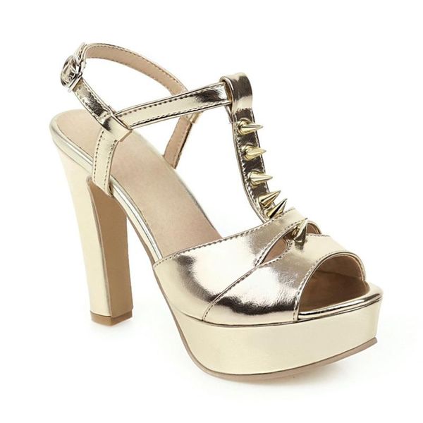 

arrival stiletto high heels peep toe fish mouth chunky waterproof platform sandals pumps ladies and woman, Black