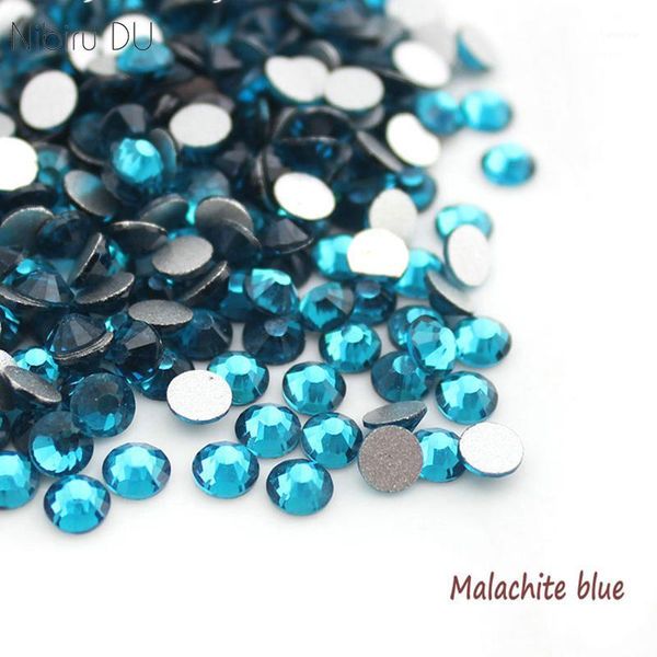 

super shiny ss3-ss34 288pcs-1440pcs malachite blue glitter flatback rhinestones glue on 3d nail art decorations strass stones1, Silver;gold