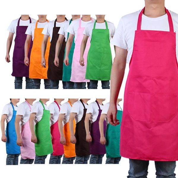 

aprons colorful cooking apron home kitchen chef restaurant baking dress fashion with pockets
