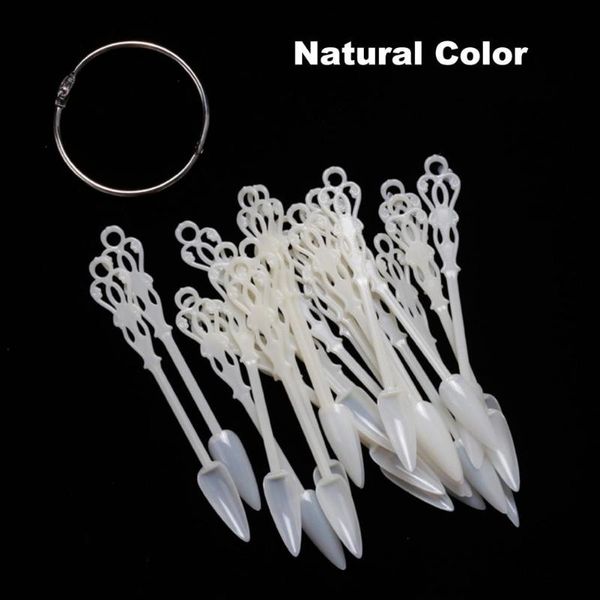 

false nails transparent 24pcs/set delicate lightweight nail fan tip good ductility artwork making supplies, Red;gold
