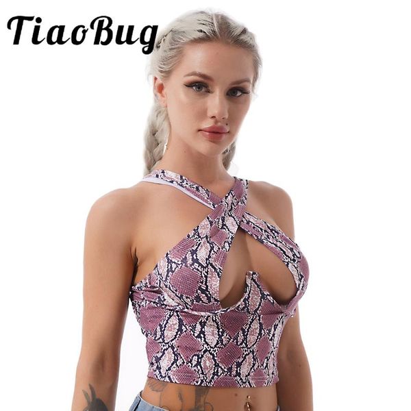 

women's tanks & camis women corset fashion hollow out underwire crop ladies casual floral print cross sleeveless vest female t shirt ni, White