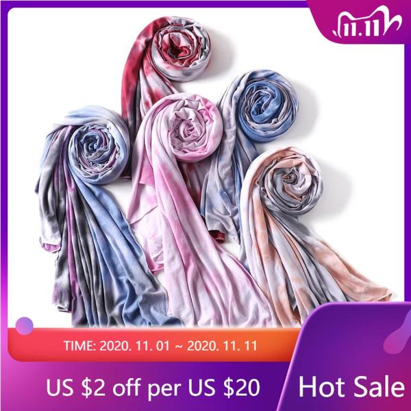 

scarves malaysia tie-dyed modal scarf european and american monochrome mercerized cotton jersey, Blue;gray