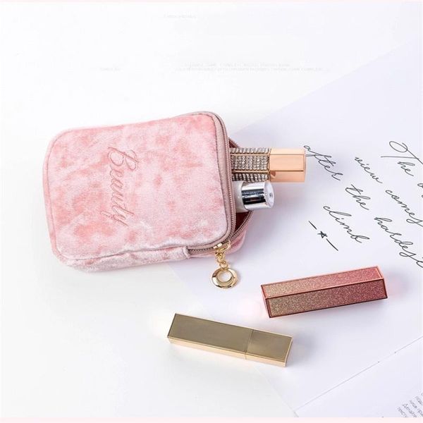 

cosmetic bags & cases waterproof simple storage bag velvet printing portable coin purse aunt towel lipstick sanitary cosmetics make-up