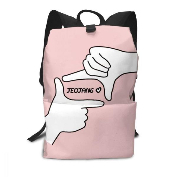 

backpack kpop wanna one jeojang black and white backpacks pattern student bag trendy multifunctional bags